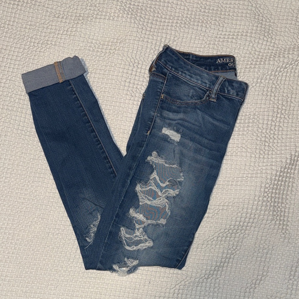 American Eagle Outfitters Distressed Jegging Jeans